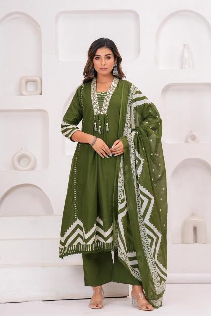 Jaipuri Aline 3pcs kurtis wholesale delhi